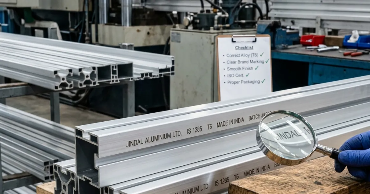 How to Identify Genuine Jindal Aluminium Sections: A Complete Buyer’s Checklist